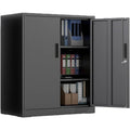 Pour un interieur harmonieux, bibliotheque avec portes, avec etageres en finition noir