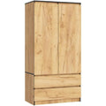 Une touche de caractere, commode avec tiroirs, avec portes dans un ton chene