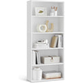 Pour un interieur harmonieux, bibliotheque avec etageres en finition blanc et marron