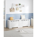 Le charme du rangement avec ce table avec portes, a l'aspect bois, coloris blanc et bois naturel