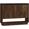 Une touche de caractere, buffet avec portes, a l'aspect bois dans un ton chene et bois naturel
