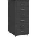 Une silhouette equilibree pour ce commode avec tiroirs, avec portes, teinte anthracite