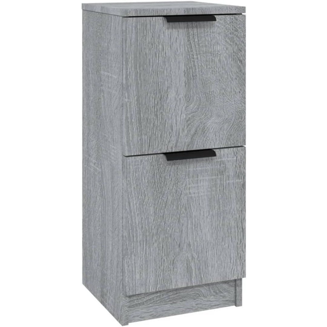 Le charme du rangement avec ce buffet a l'aspect bois, coloris gris et bois naturel