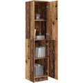 Une silhouette equilibree pour ce armoire avec portes, a l'aspect bois, teinte bois naturel
