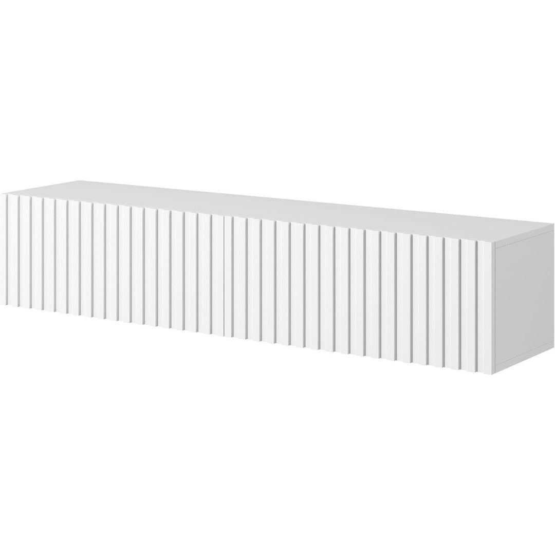 Une touche de caractere, armoire avec portes, aux lignes contemporaines dans un ton blanc