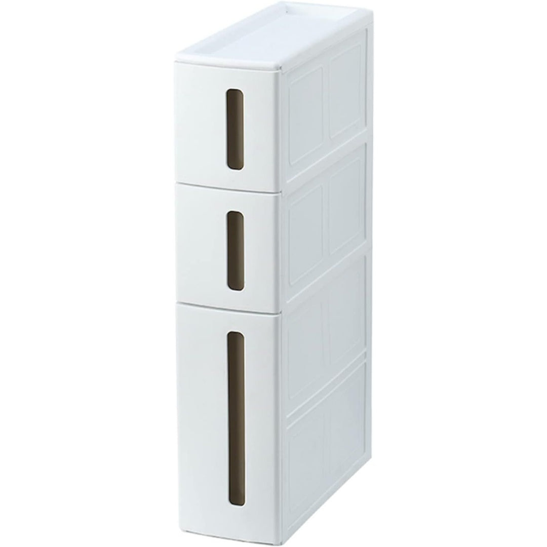 Un espace mieux organise grace a ce commode avec tiroirs, avec portes, finition blanc et noir