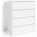 Un espace mieux organise grace a ce buffet avec tiroirs, finition blanc