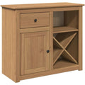 Pour un interieur harmonieux, buffet avec tiroirs, a l'aspect bois en finition naturel et bois naturel