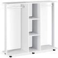 Le charme du rangement avec ce armoire aux lignes soignees, coloris blanc