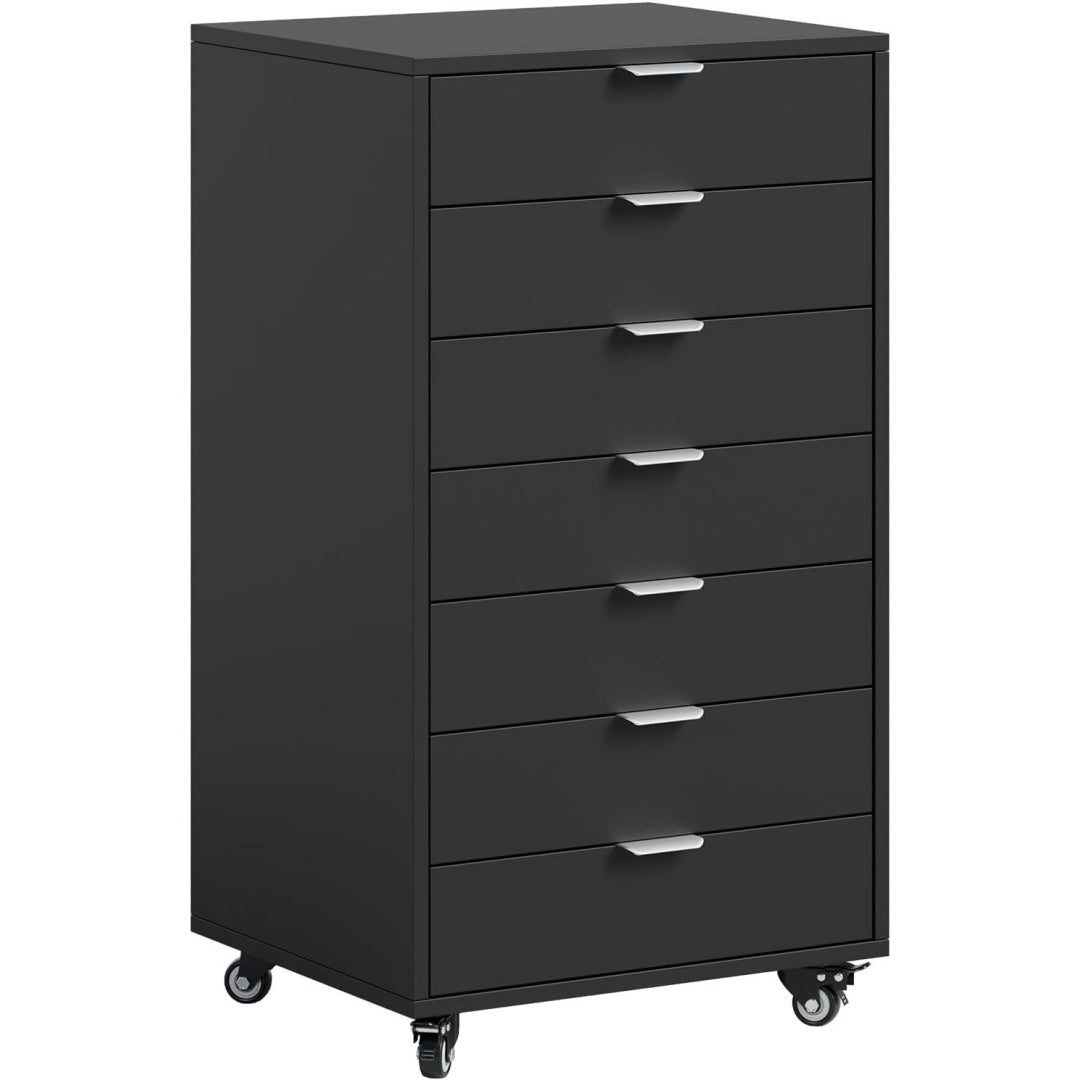 Un espace mieux organise grace a ce commode avec tiroirs, avec portes, finition noir et vert