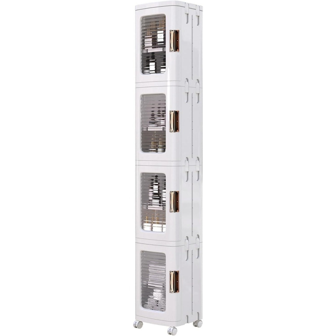 Une silhouette equilibree pour ce armoire avec portes, teinte blanc