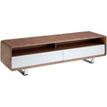 Pour un interieur harmonieux, commode avec tiroirs, avec portes en finition blanc et naturel