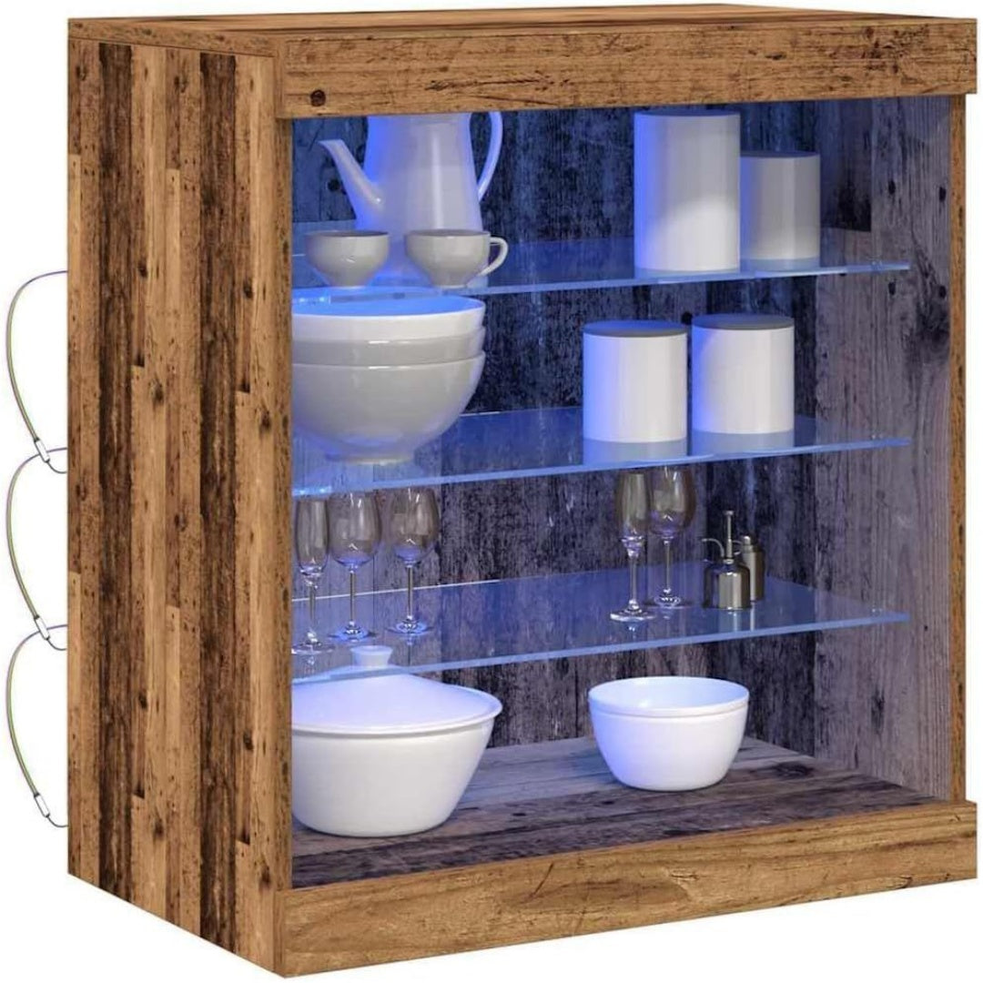Un espace mieux organise grace a ce buffet avec portes, avec etageres, finition bois naturel