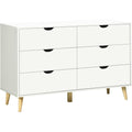 Pour un interieur harmonieux, commode avec tiroirs, avec portes en finition blanc et chene