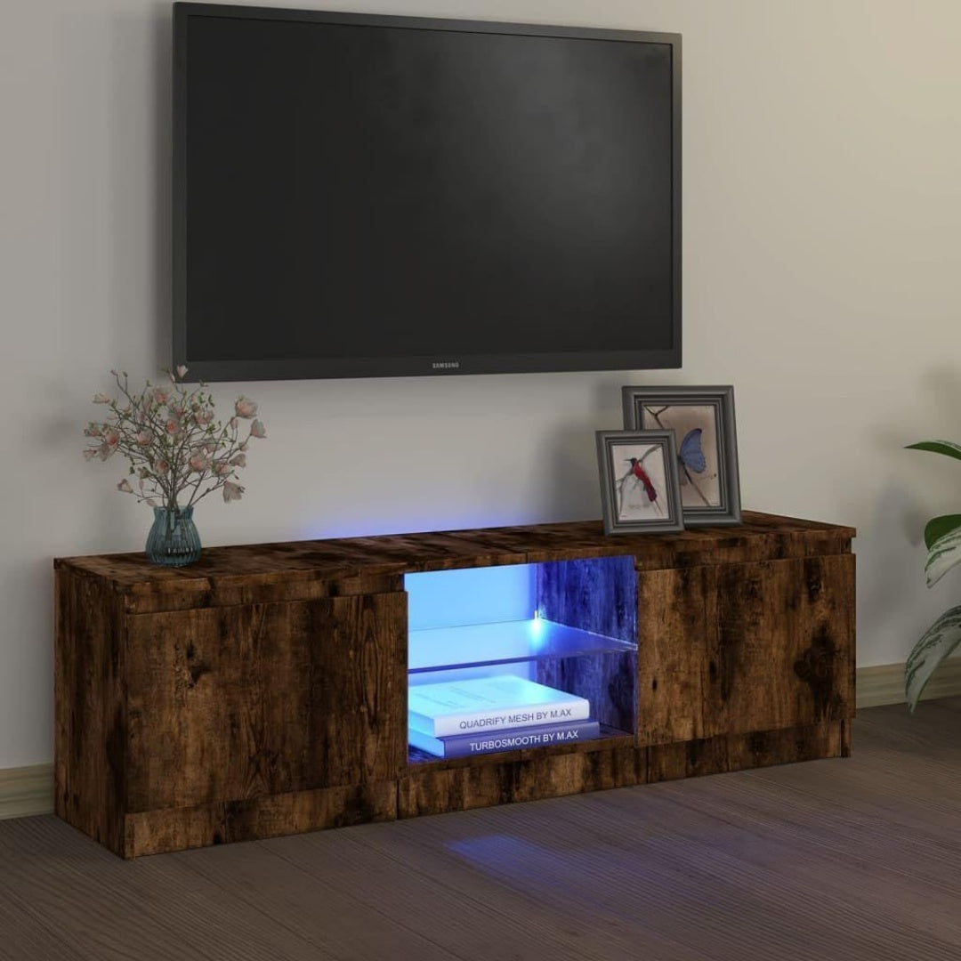 Le charme du rangement avec ce armoire avec elements vitres, a l'aspect bois, coloris chene et bois naturel