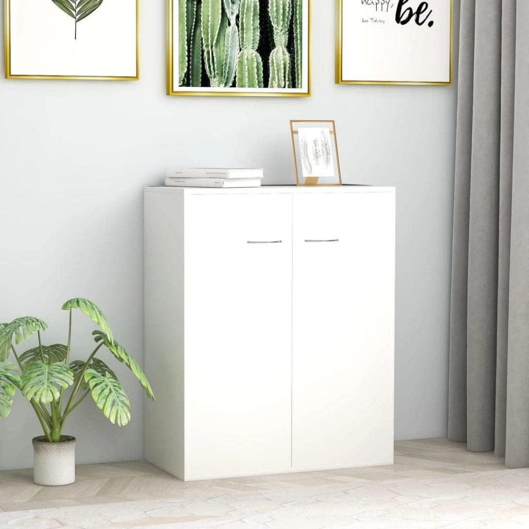 Pour un interieur harmonieux, buffet avec portes en finition blanc