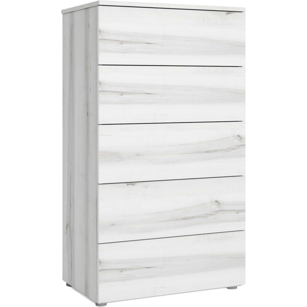 Un espace mieux organise grace a ce commode avec tiroirs, avec portes, finition blanc
